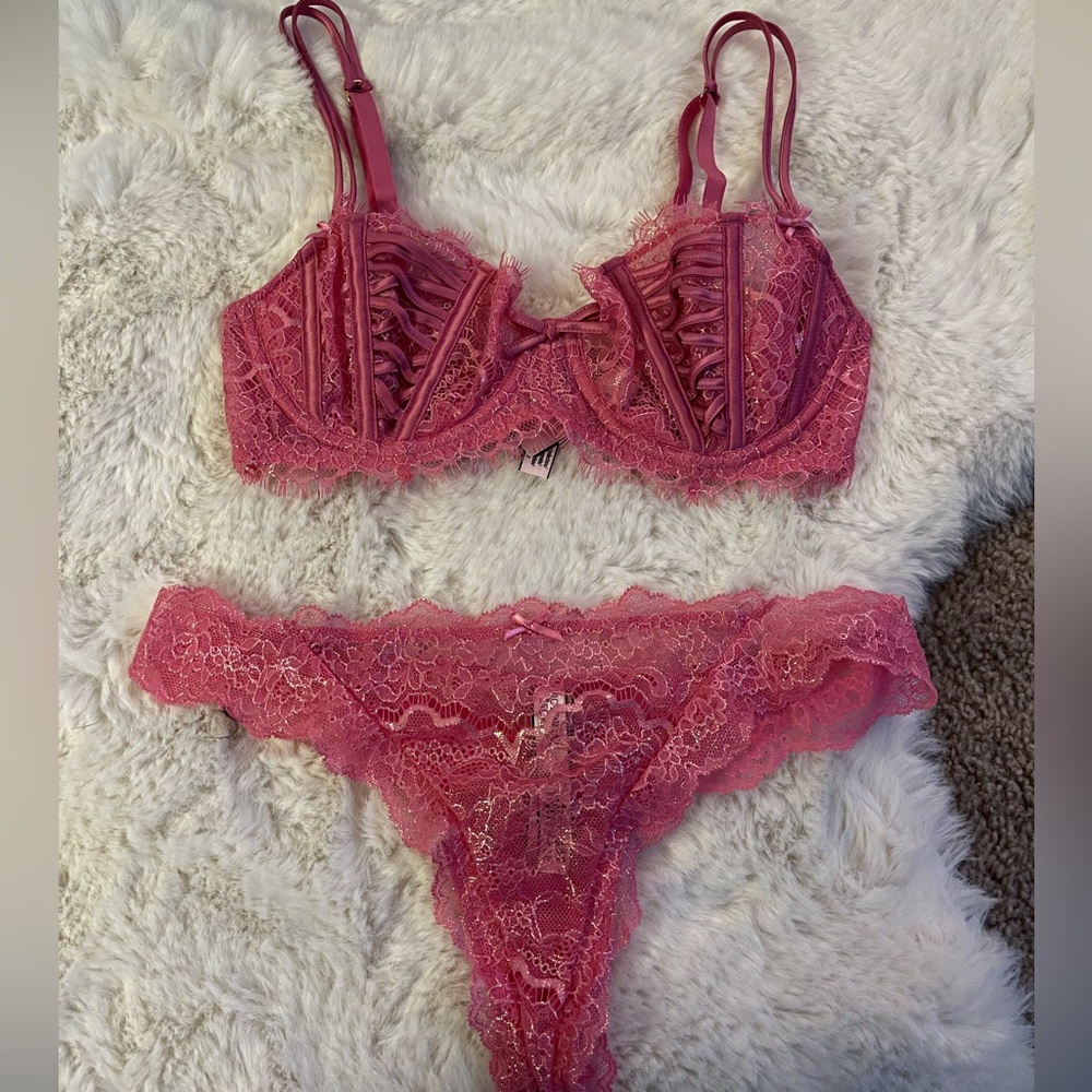 Victoria’s Secret wicked unlined push up bra and panty SET